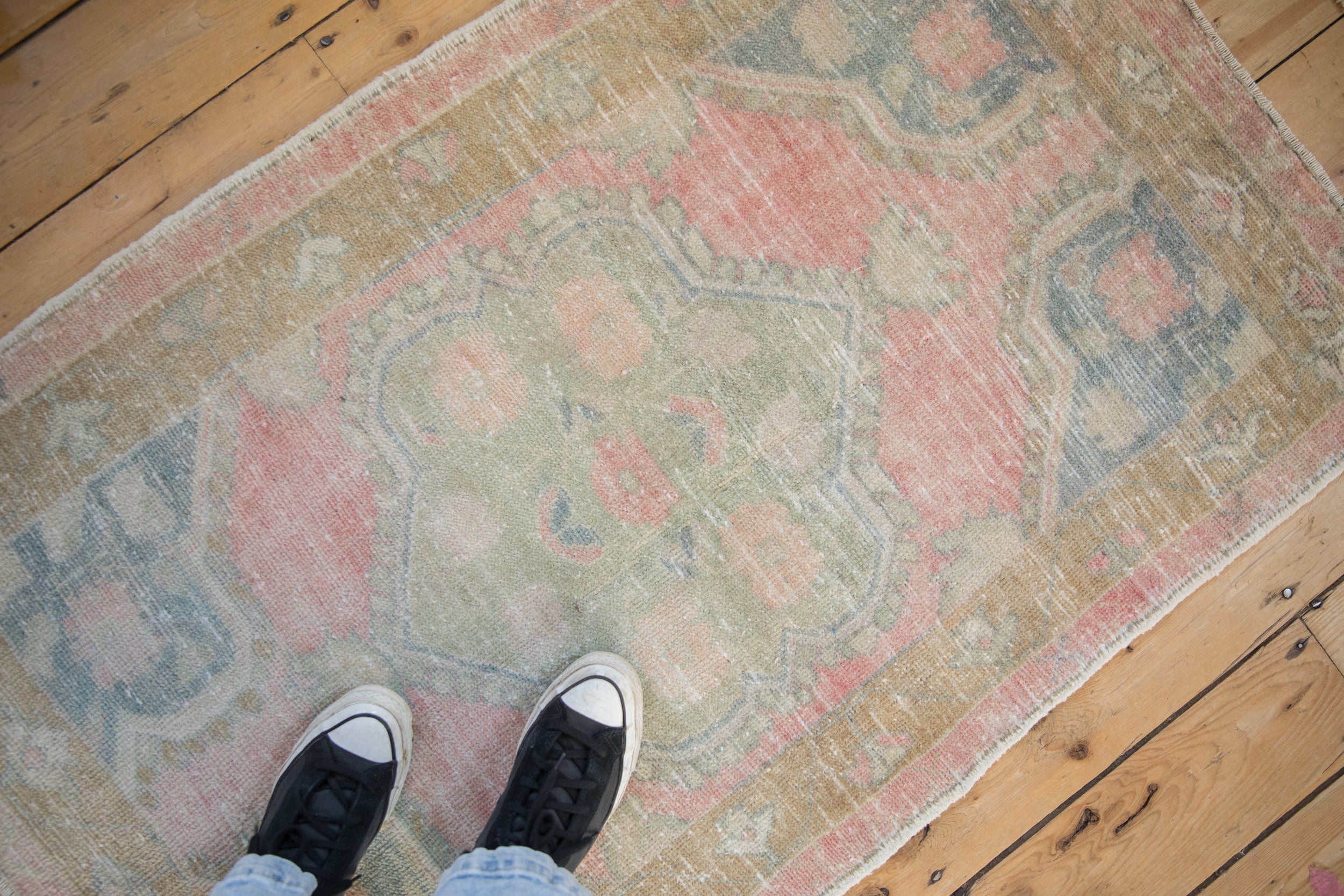 Vintage Distressed Oushak Rug // ONH Item: 12162, Image 1
