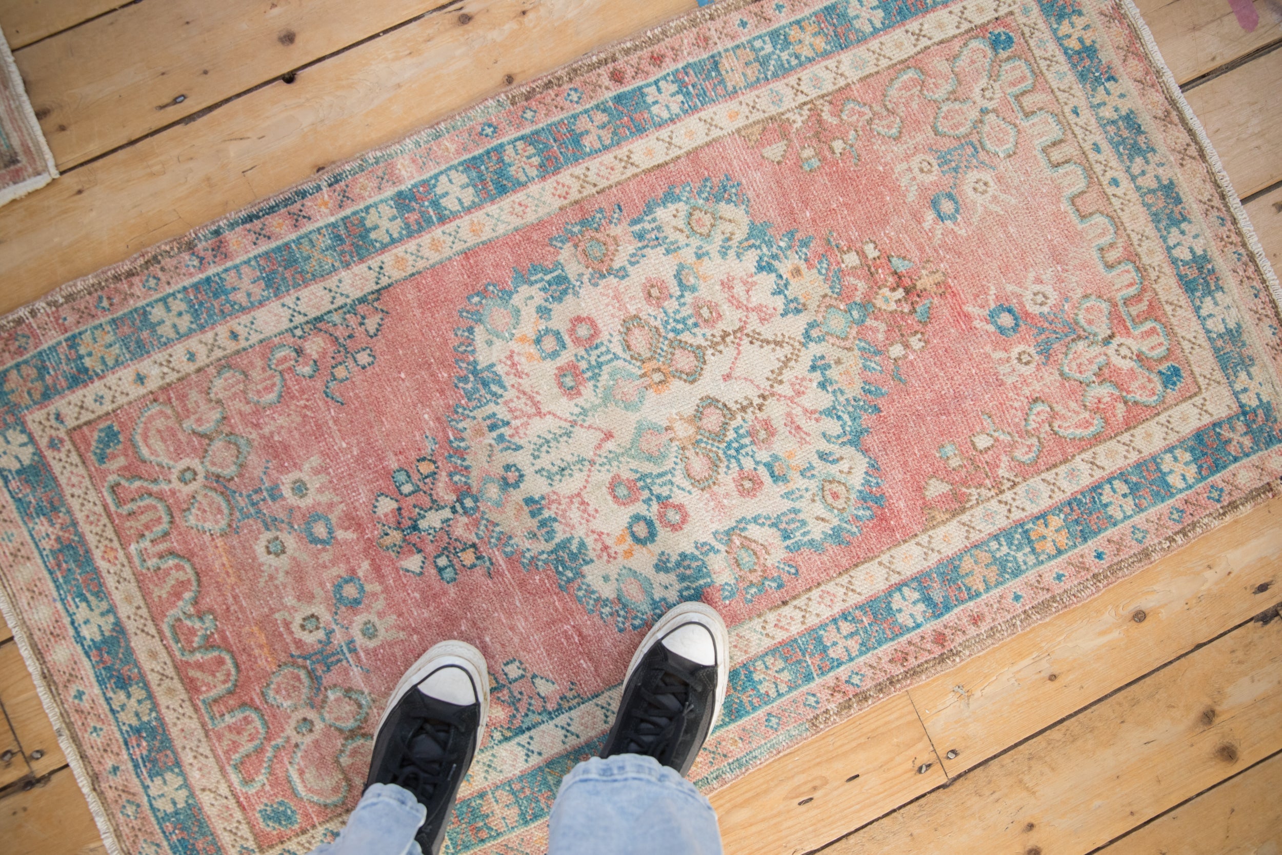 Vintage Distressed Oushak Rug // ONH Item: 12163, Image 1