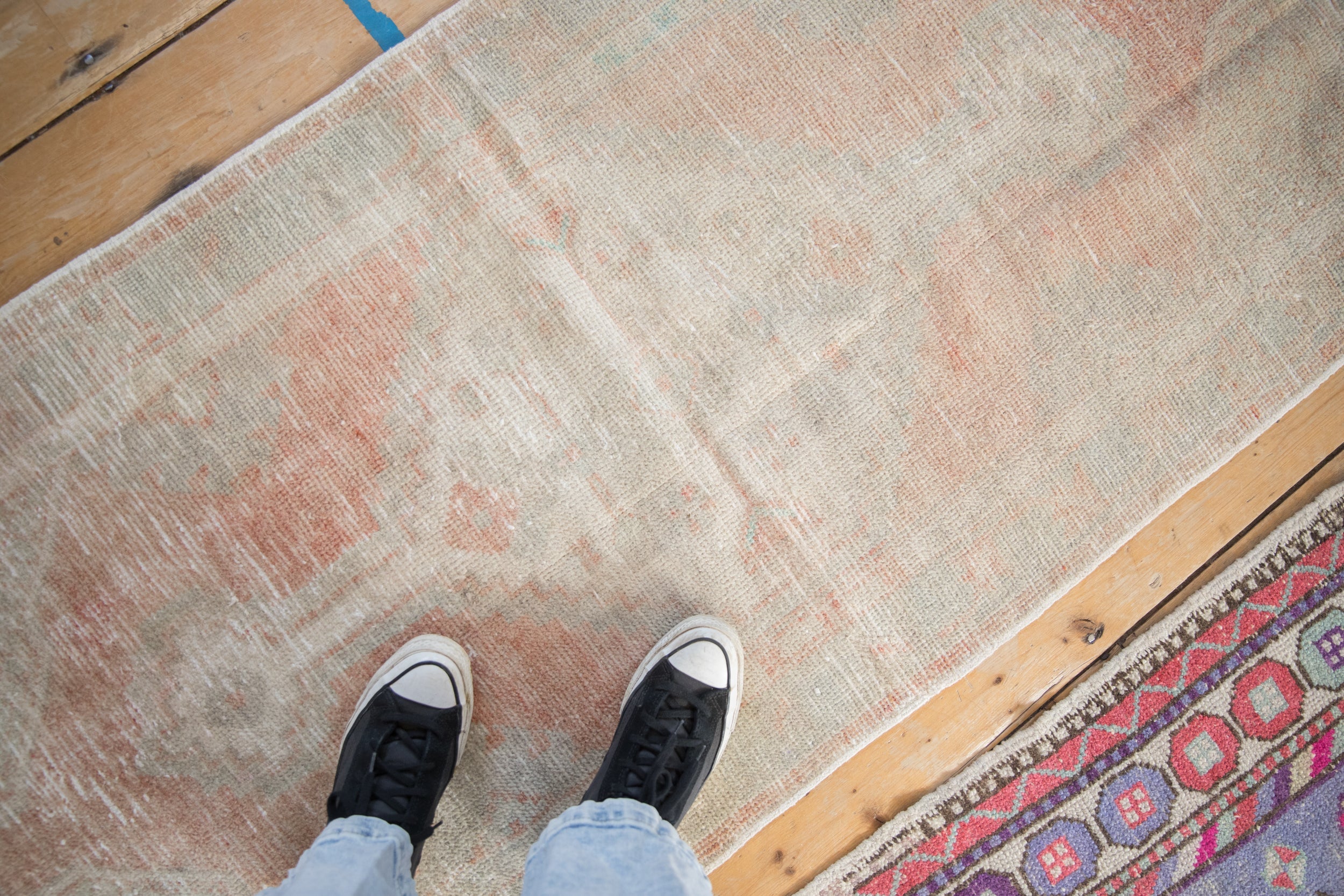 Vintage Distressed Oushak Rug Runner // ONH Item: 12165, Image 1