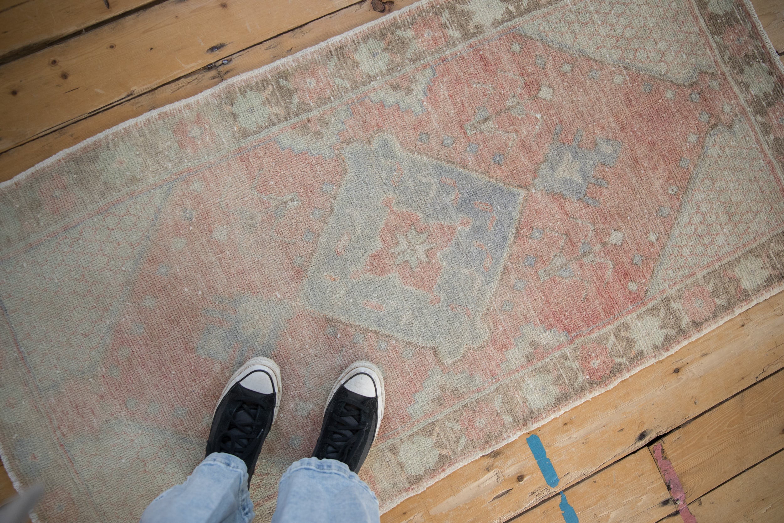 Vintage Distressed Oushak Rug Runner // ONH Item: 12166, Image 1