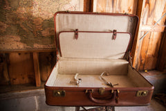 Crouch Fitzgerald Leather Suitcase // ONH Item 1217 Image 2
