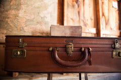 Crouch Fitzgerald Leather Suitcase // ONH Item 1217