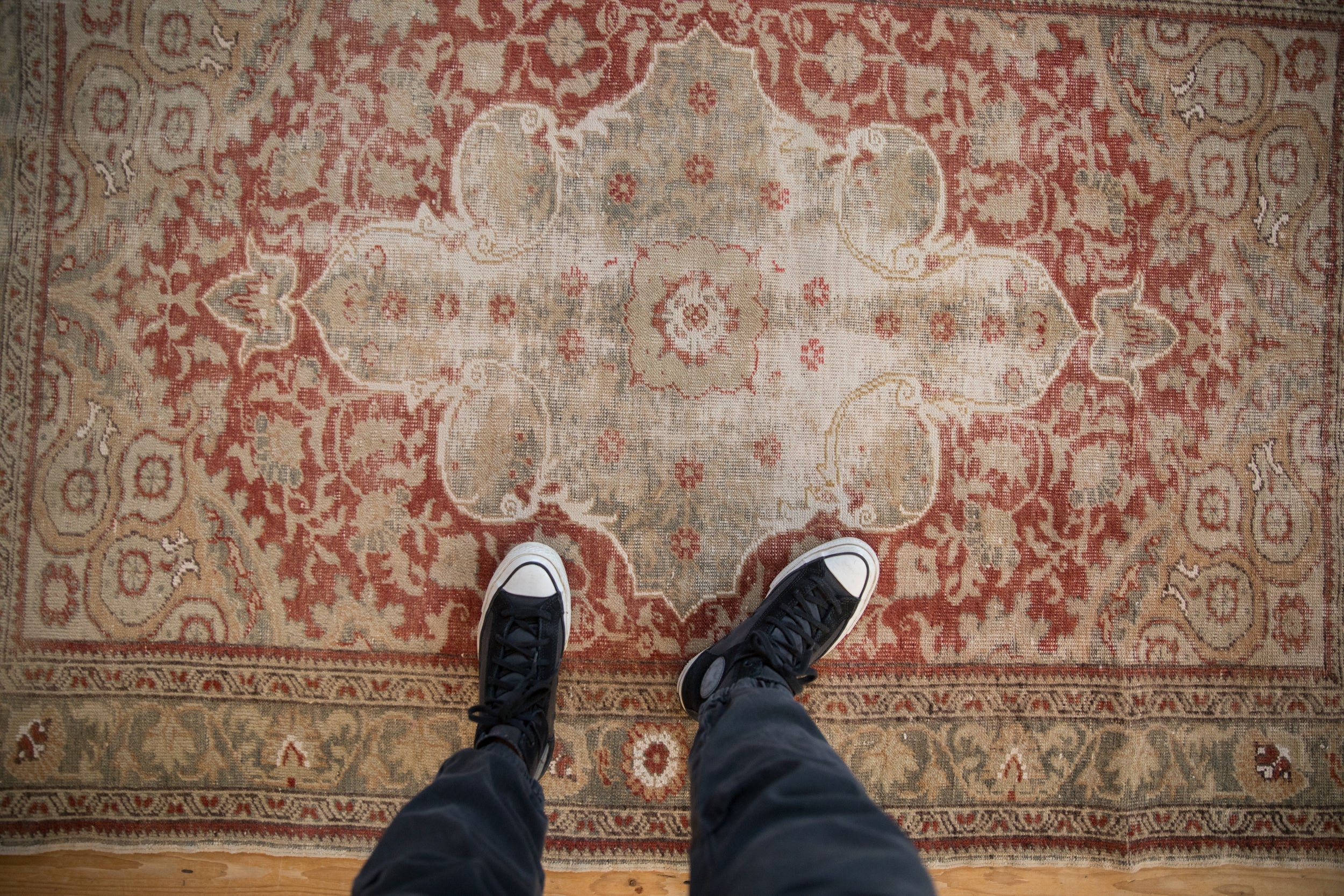 Vintage Distressed Anatolian Rug // ONH Item: 12173, Image 1