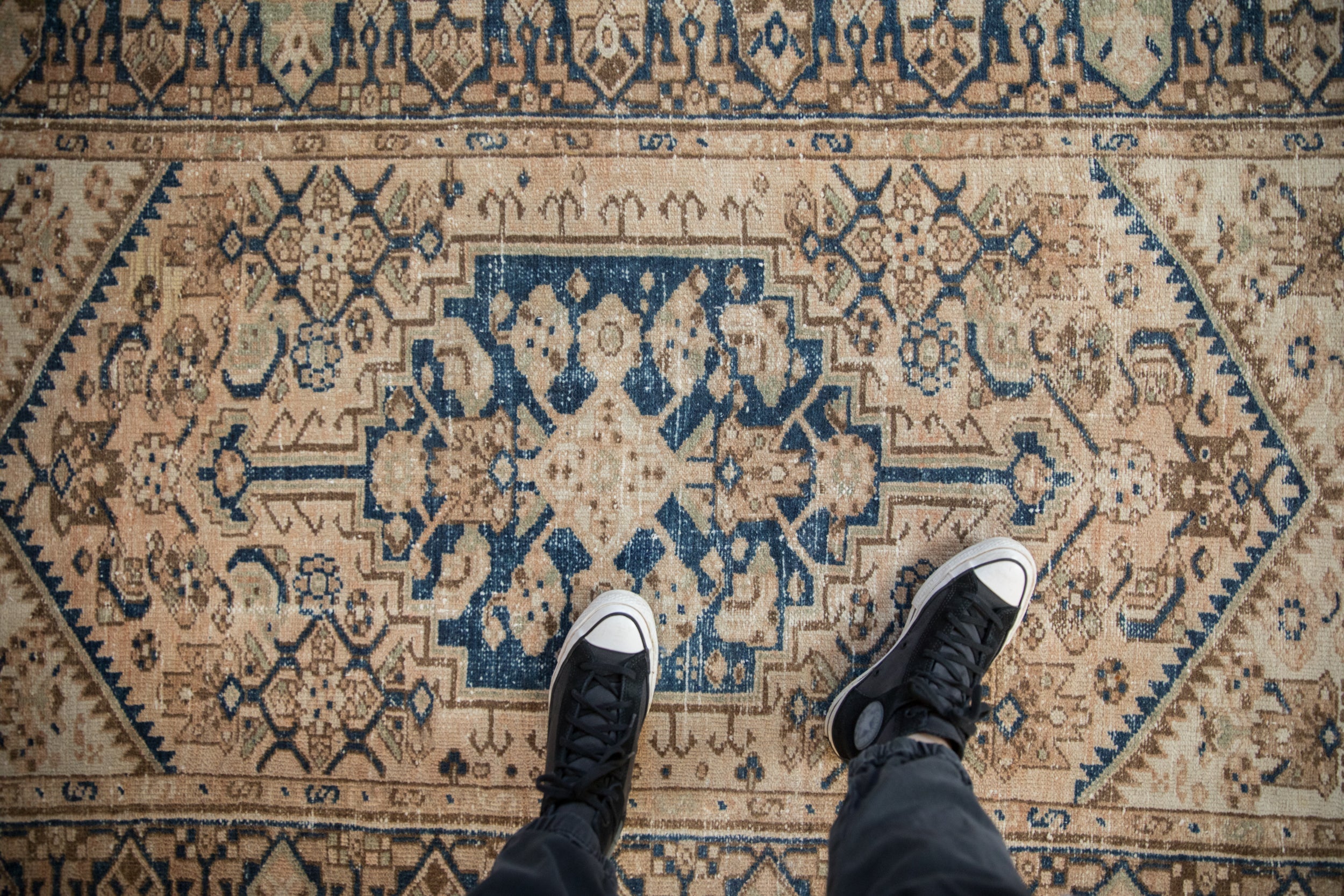 Vintage Distressed Hamadan Rug // ONH Item: 12174, Image 1