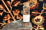 Collector's bottled antique Kerman rug fragment, hand-knotted with 200 knots. 3.2