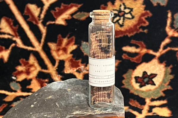 Large Antique Rug Fragment in a Bottle Souvenir // ONH Item: 12178