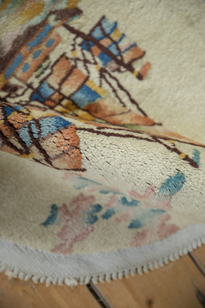 Vintage Art Deco Round Rug Mat // ONH Item: 12194, Image 7