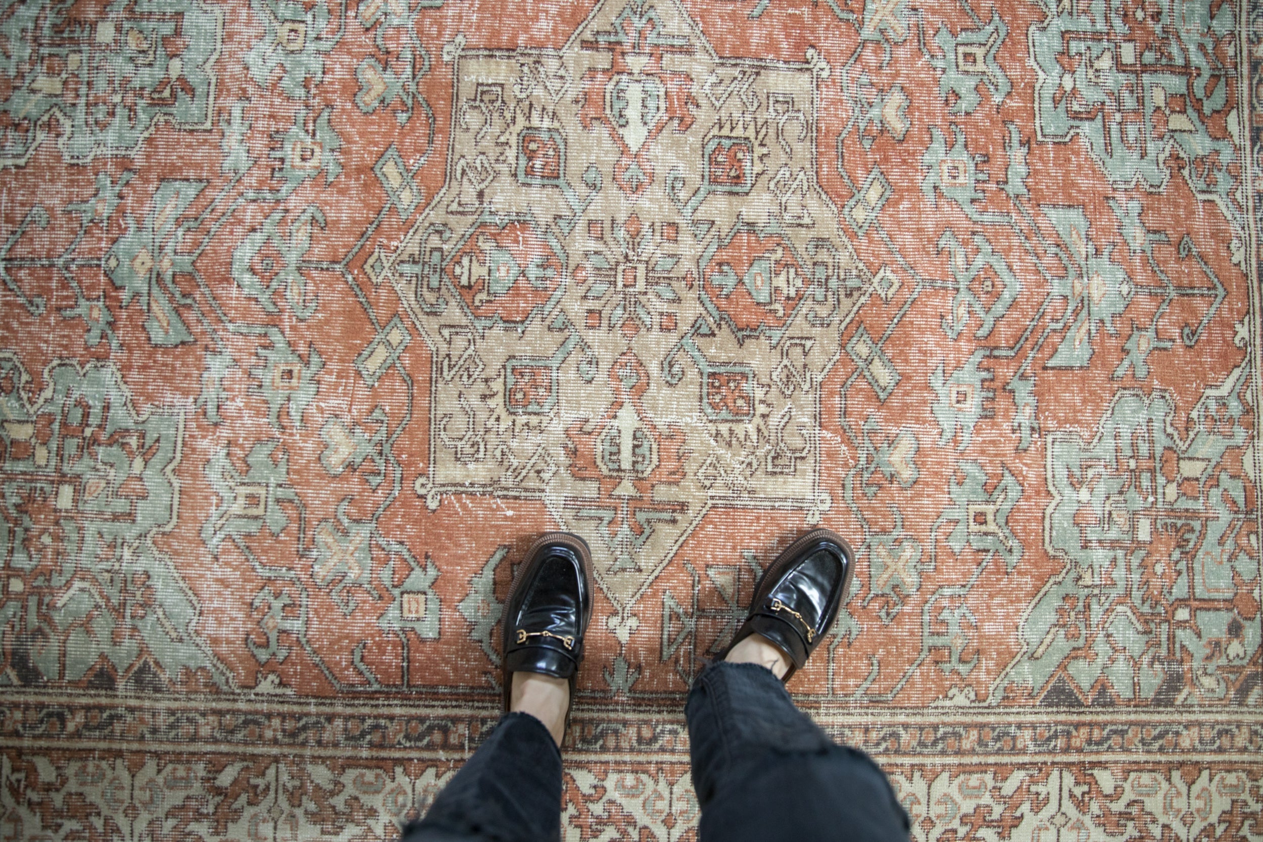 Vintage Distressed Sparta Carpet // ONH Item: 12199, Image 1