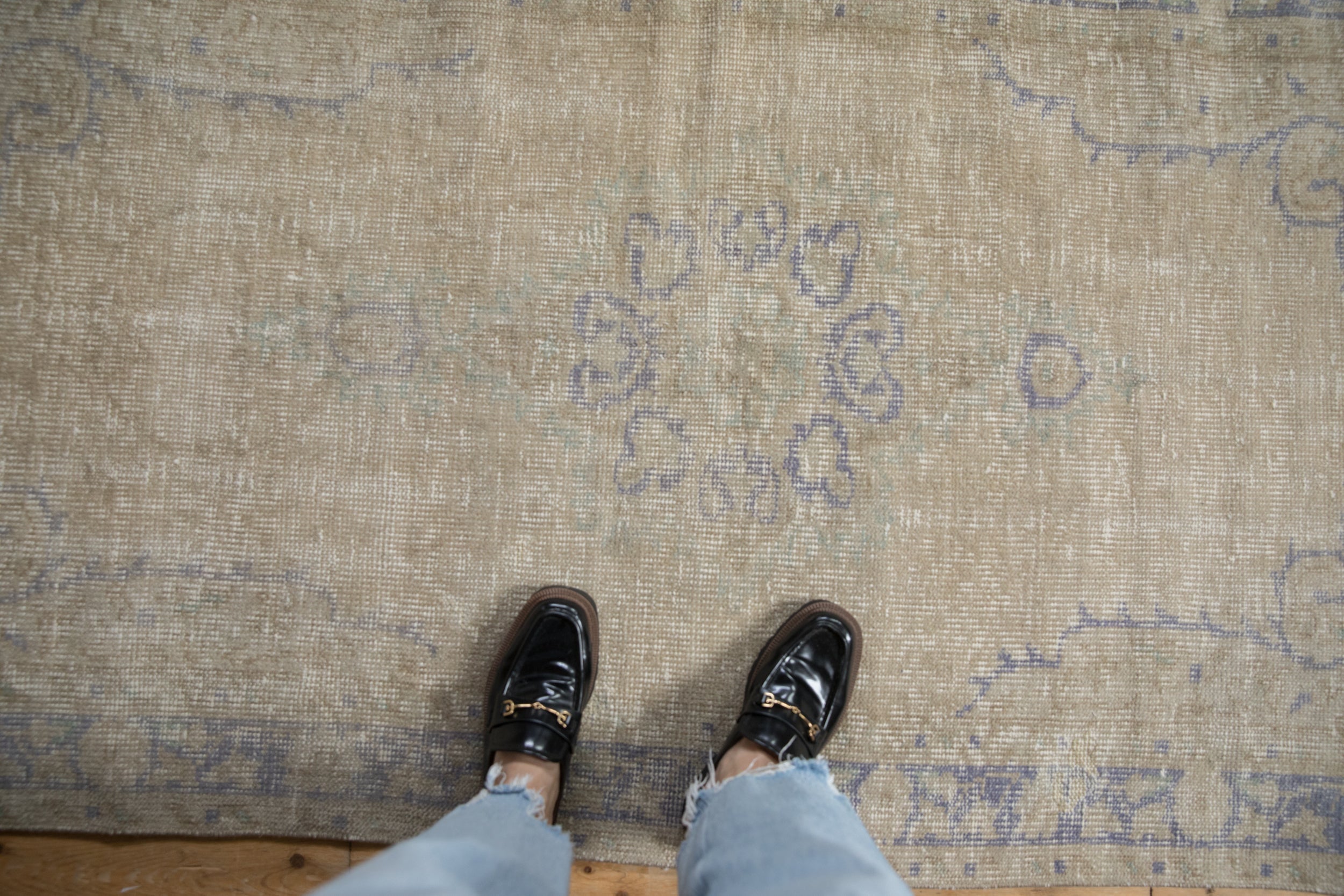 Vintage Distressed Oushak Rug // ONH Item: 12206, Image 1