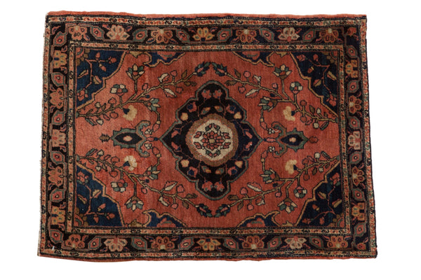 Antique Farahan Sarouk Square Rug Mat // ONH Item: 12224
