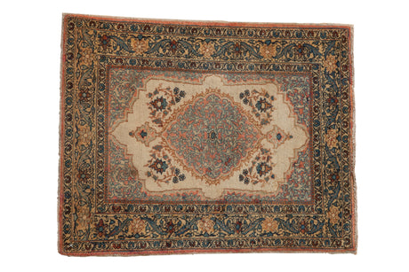Vintage Tabriz Square Rug Mat // ONH Item: 12227