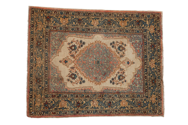 Vintage Tabriz Square Rug Mat // ONH Item: 12227