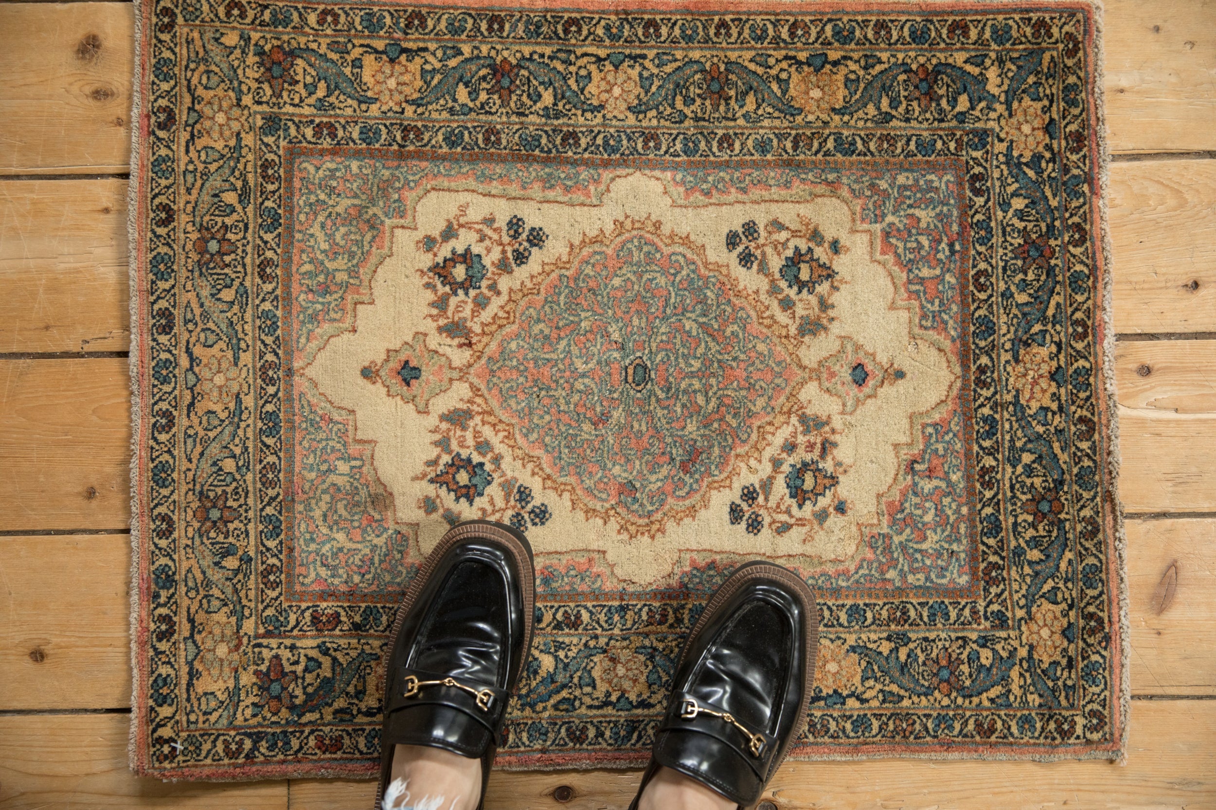 Vintage Tabriz Square Rug Mat // ONH Item: 12227, Image 1
