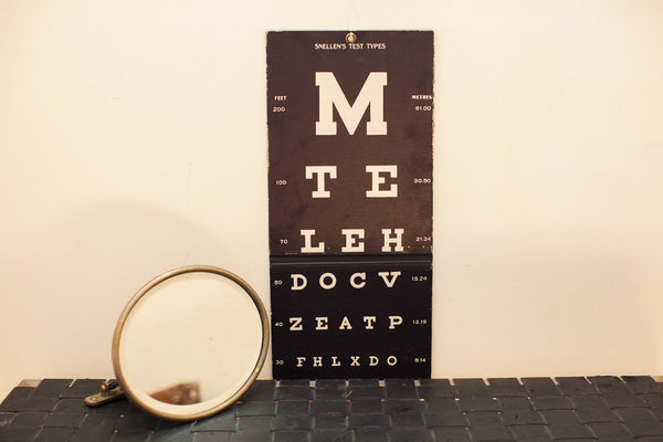 Antique Snellens Test Types Hanging // ONH Item 1225