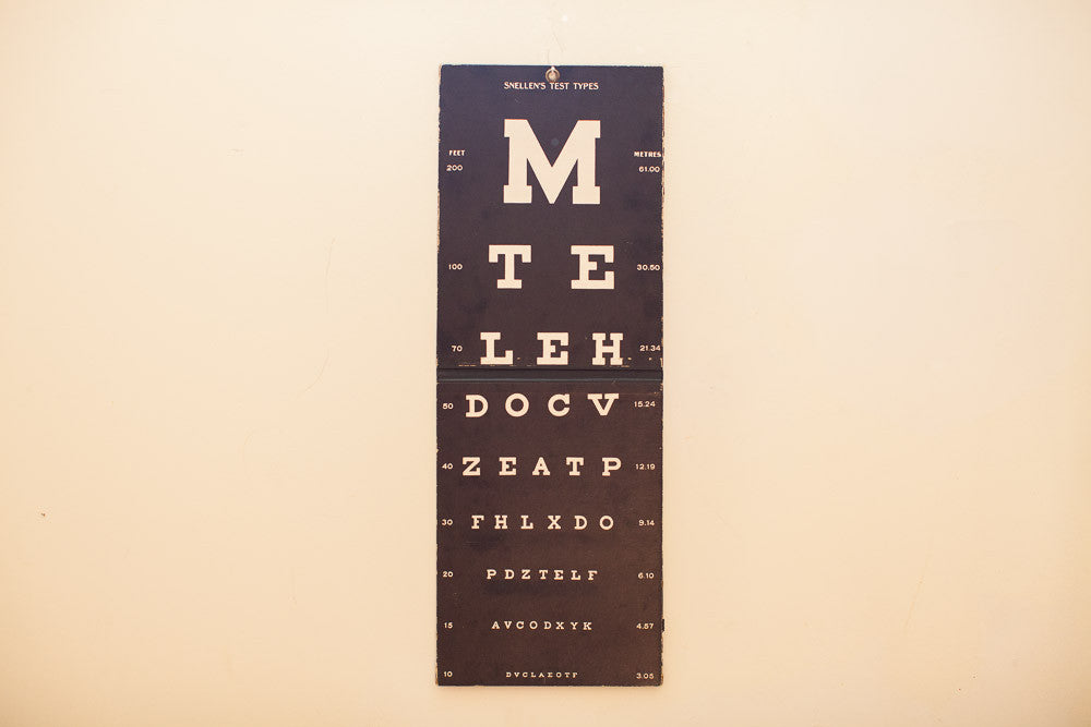 Antique Snellens Test Types Hanging // ONH Item 1225 Image 1