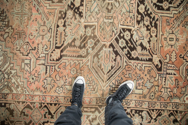 8.5x11 Vintage Distressed Heriz Carpet