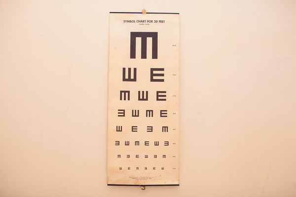 Vintage 40's Eye Chart // ONH Item 1226