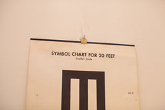 Vintage 40's Eye Chart // ONH Item 1226 Image 1