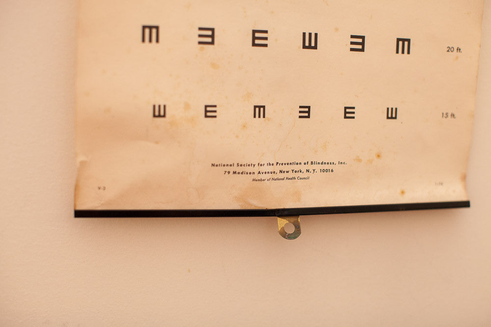 Vintage 40's Eye Chart