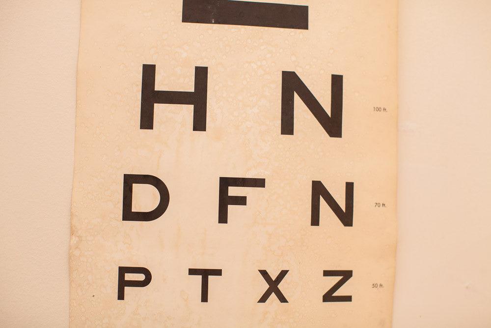Vintage 40's Eye Chart