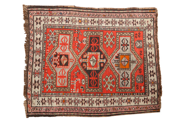 Vintage Caucasian Square Rug // ONH Item: 12262