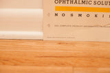 Lower portion of vintage 1984 eye chart, showing 
