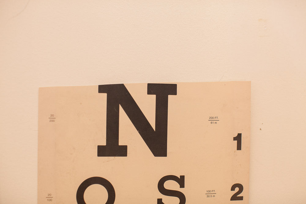 Vintage '80s Eye Chart // ONH Item 1227 Image 1