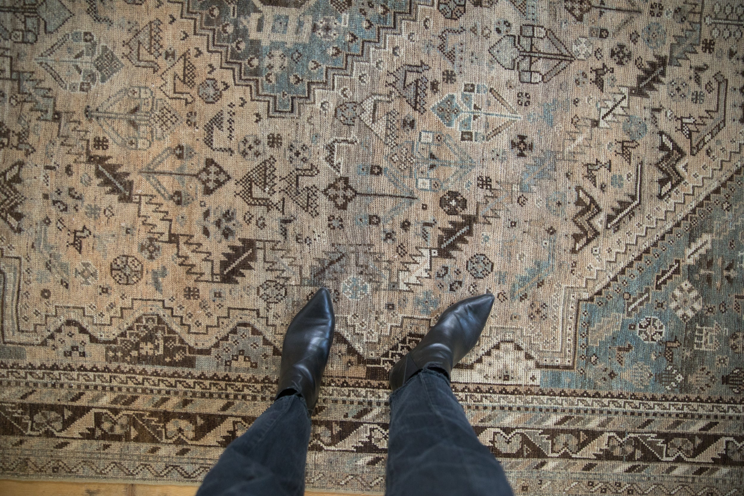 Vintage Distressed Kamseh Carpet // ONH Item: 12278, Image 1