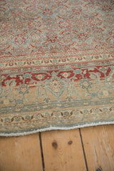 Distressed vintage Tabriz carpet with Herati field and Samovar Turtle border design.