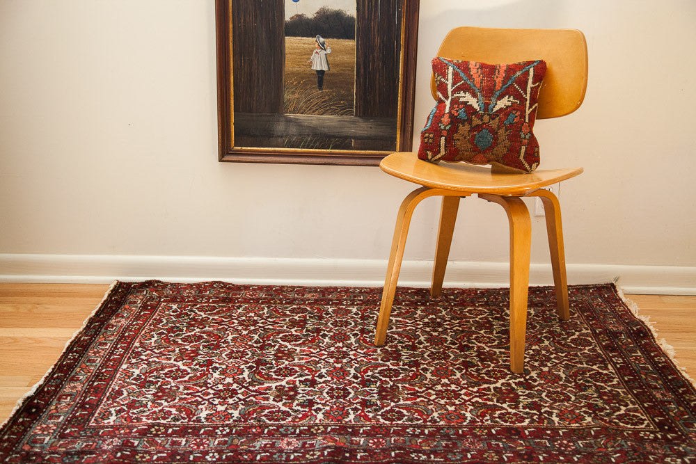 3x5 Red Allover Design Hamedan // ONH Item 1229 Image 1