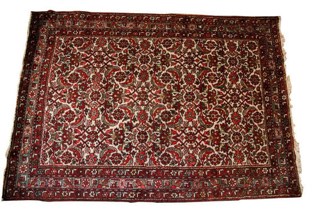 3x5 Red Allover Design Hamedan // ONH Item 1229