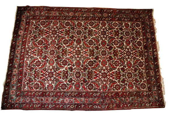 3x5 Red Allover Design Hamedan // ONH Item 1229