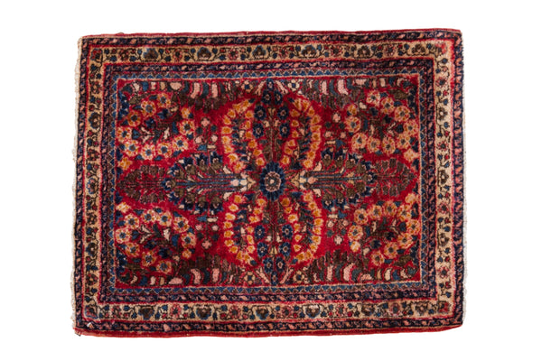Vintage Sarouk Square Rug Mat // ONH Item: 12323