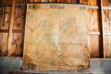 Antique Orange Rockland County pull-down map hanging, showing its full scale and aged condition.