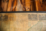 The Port Jervis title and architectural illustrations on the aged 1859 Orange County map.