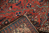 Hand-knotted back weave and sturdy side cord selvage on a vintage Persian Malayer rug.