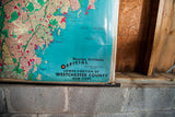 Hearne Brothers map title text on aqua blue water, with industrial hanging bar.