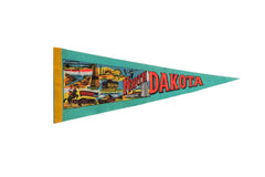 Vintage North Dakota Felt Flag Pennant