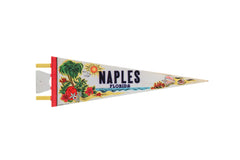 Vintage Naples Florida Felt Flag Pennant