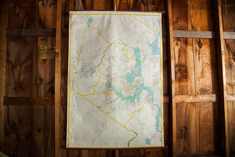 Portland Maine Pull Down Map // ONH Item 1237