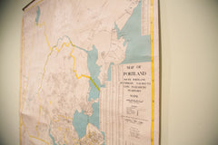 Portland Maine Pull Down Map // ONH Item 1237 Image 5