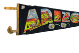 Felt Arizona pennant's left side, 'Painted Desert' graphic featuring horse and desert.