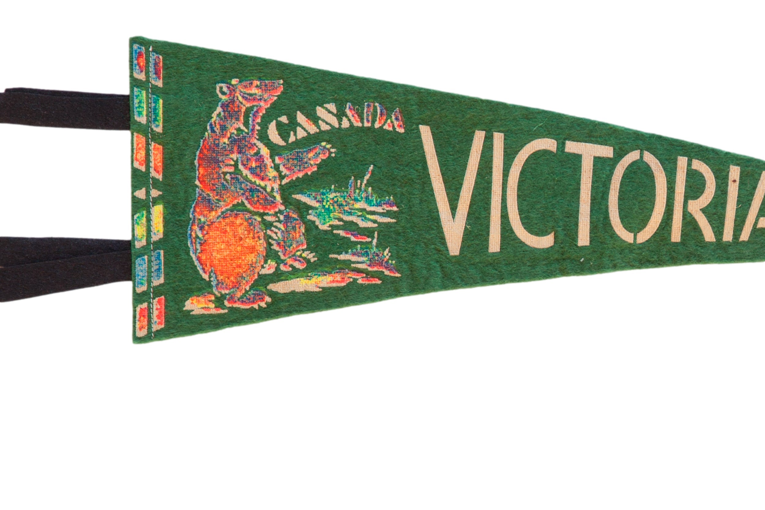 Vintage Victoria BC Canada Felt Flag Pennant // ONH Item: 12380, Image 1