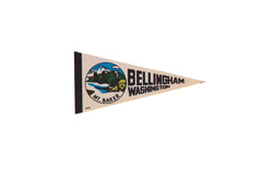 Vintage Bellingham Washington Mt Baker Felt Flag Pennant