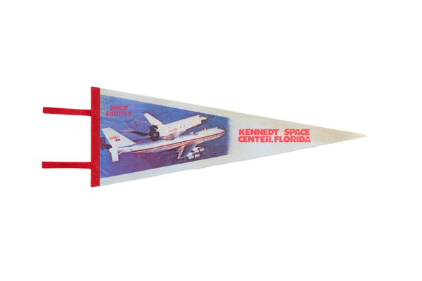 Vintage Kennedy Space Center Florida Felt Flag Pennant // ONH Item: 12383