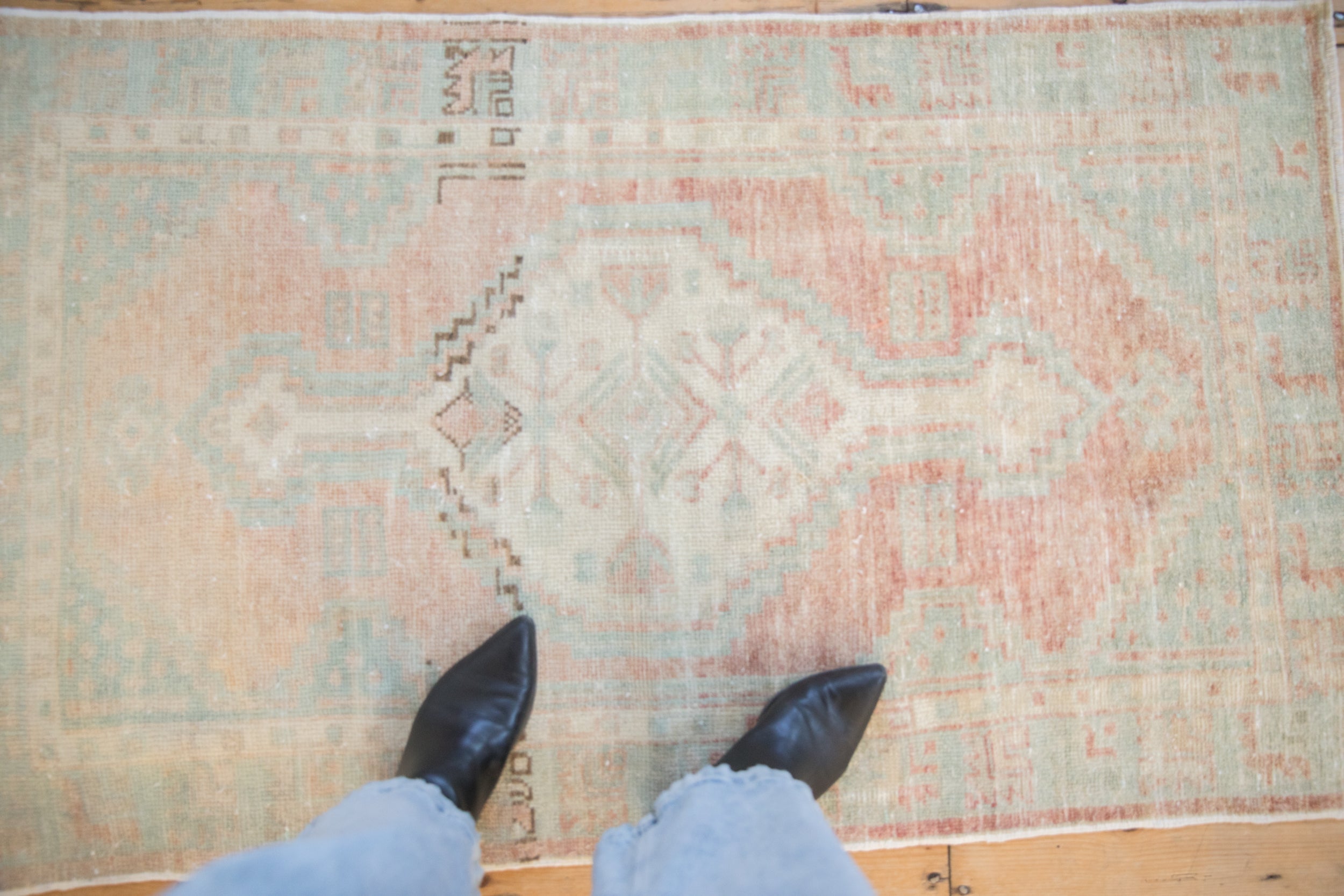 Vintage Distressed Oushak Rug // ONH Item: 12388, Image 1