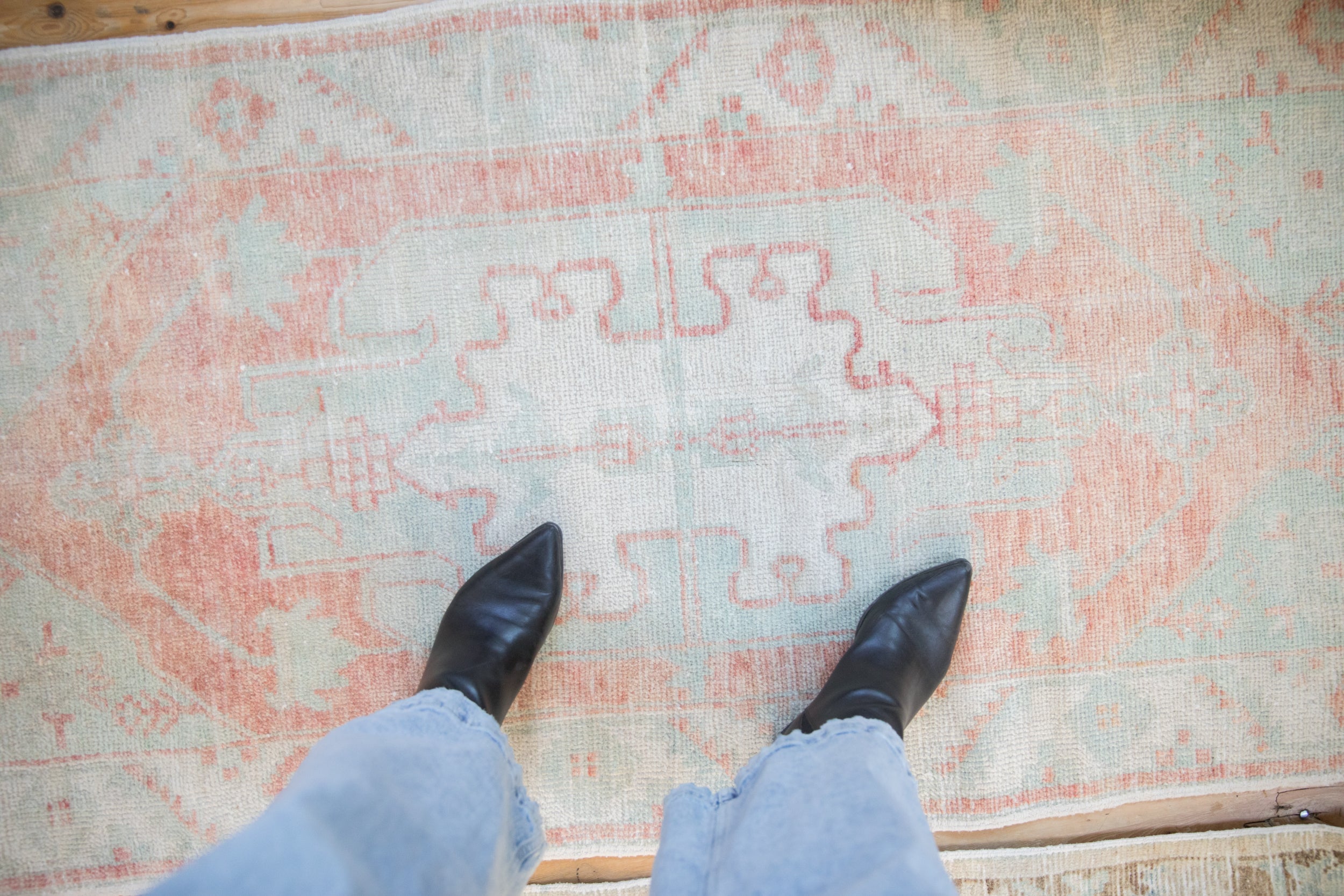 Vintage Distressed Oushak Rug Runner // ONH Item: 12400, Image 1