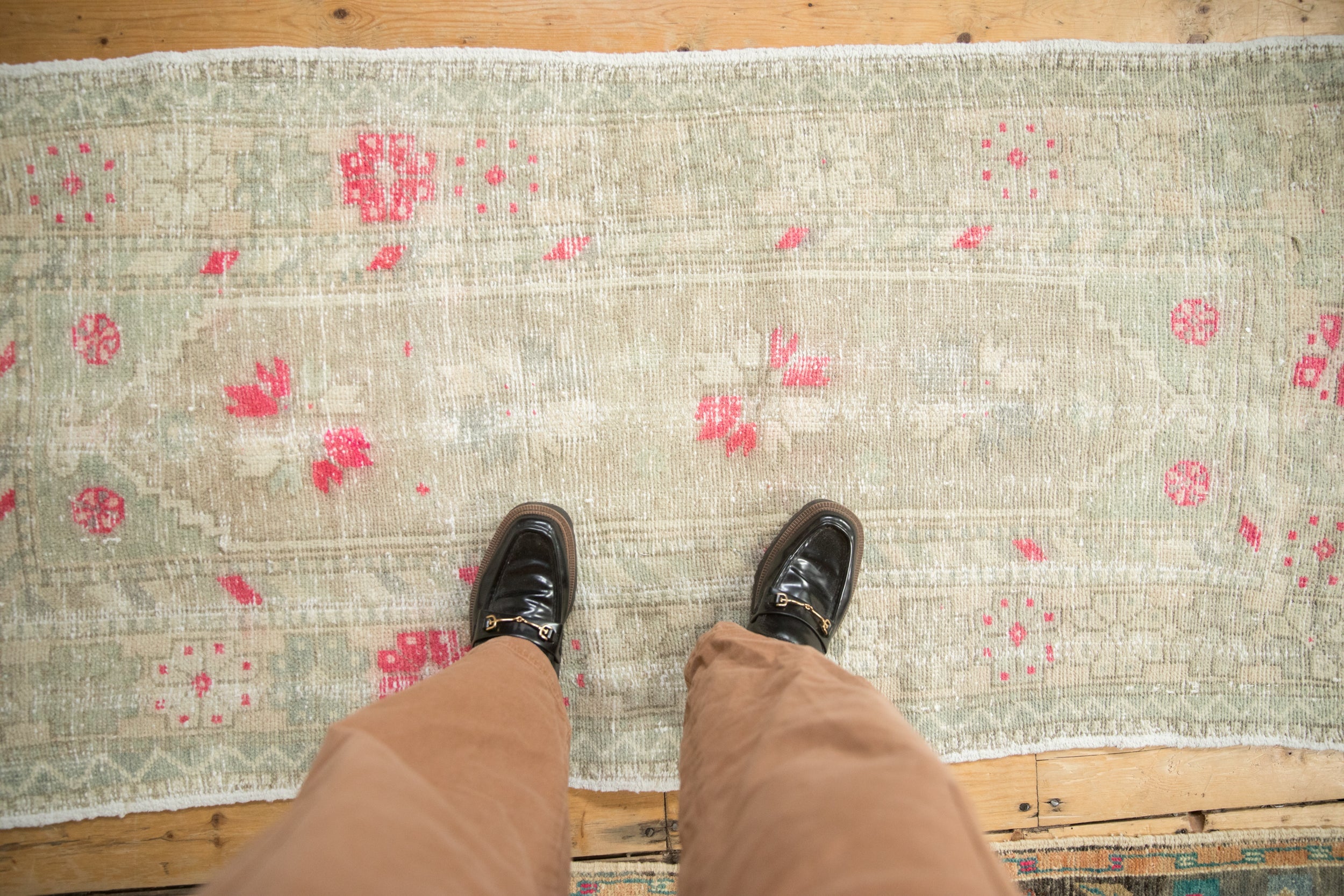 Vintage Distressed Oushak Rug Runner // ONH Item: 12404, Image 1