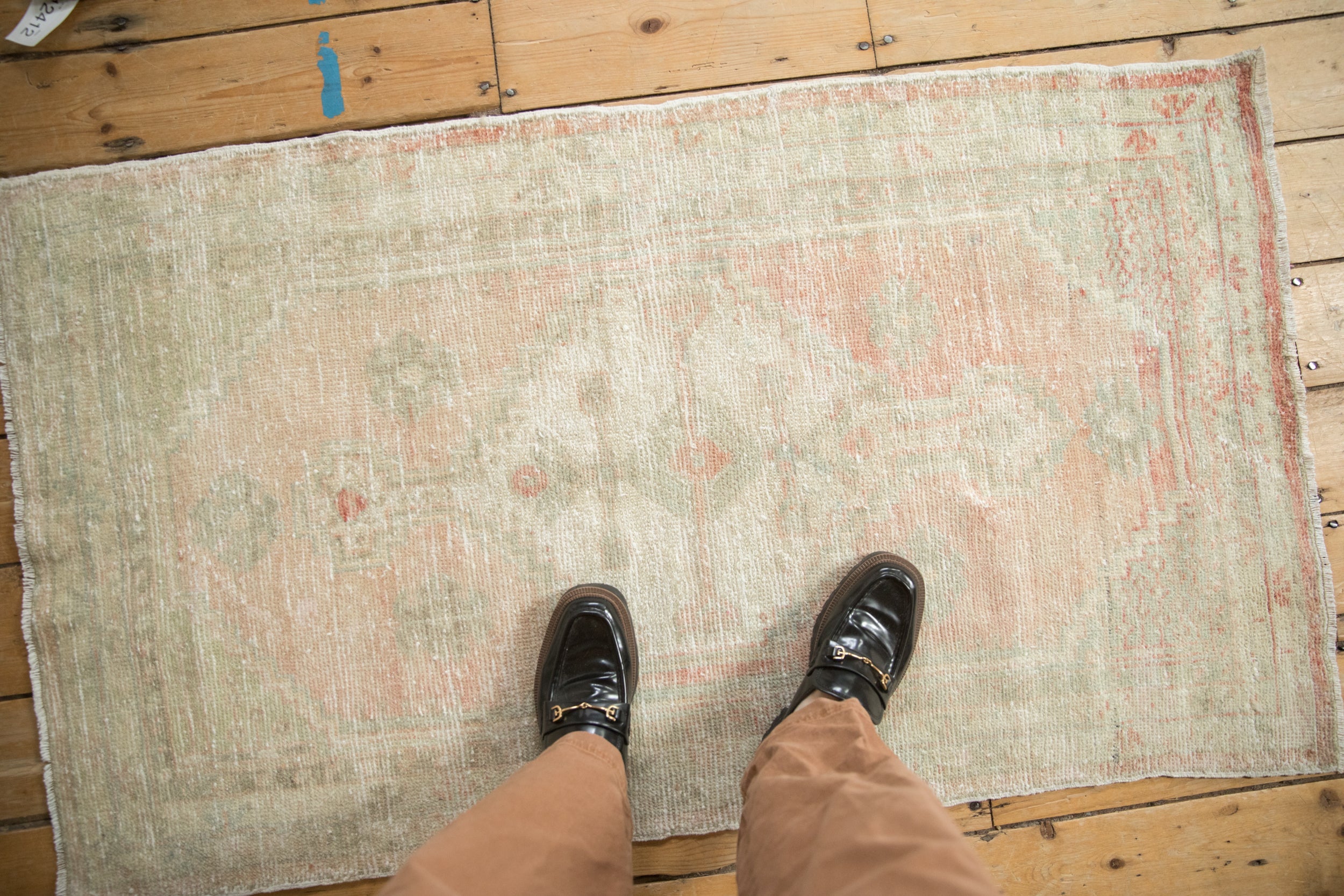 Vintage Distressed Oushak Rug // ONH Item: 12409, Image 1