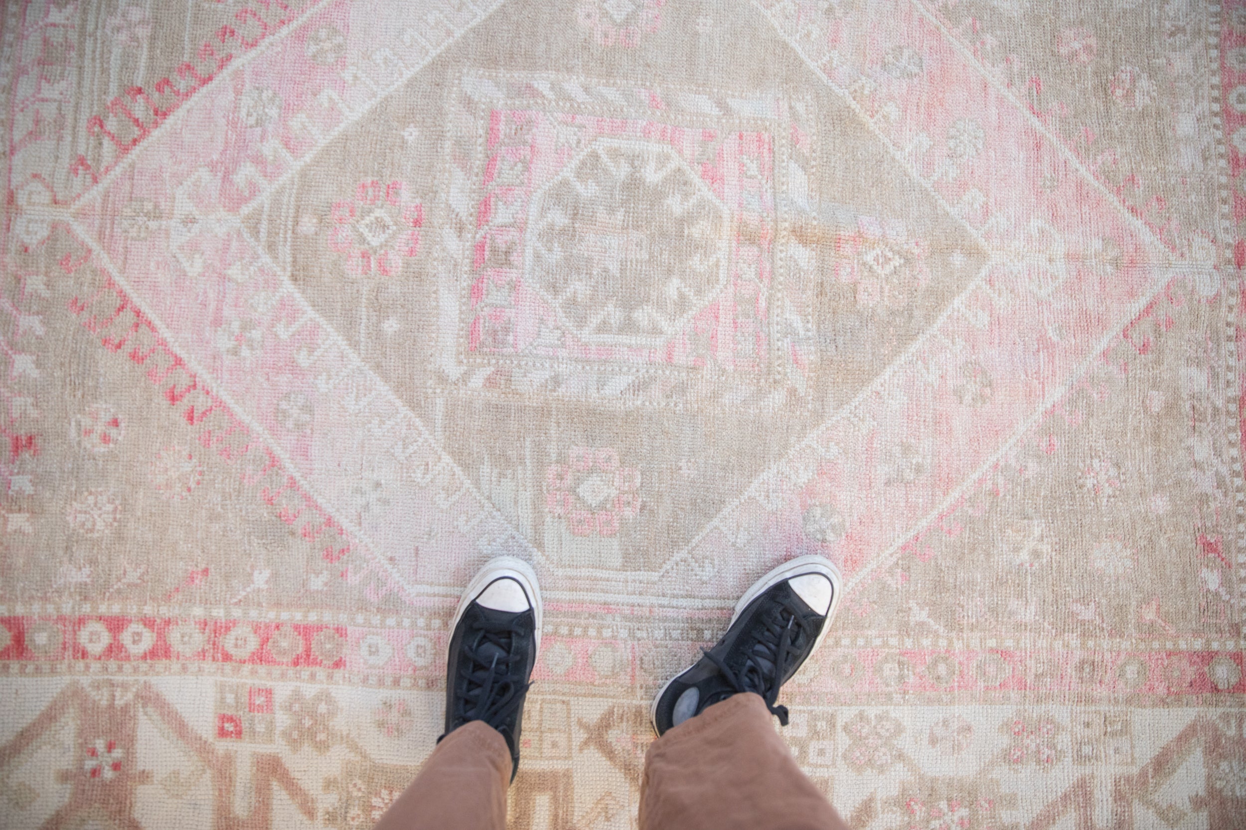 Vintage Distressed Oushak Carpet // ONH Item: 12444, Image 1